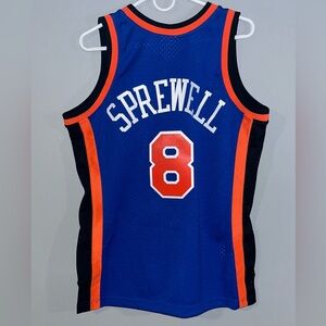 Latrell Sprewell New York Knicks 98-99 Blue Mitchell & Ness NBA Swingman Jersey